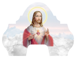 DARAY-L-109-WT Sacred Heart Clouds White